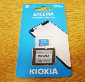 KIOXIA MicroSDXC 128GB 超高速UHS-I CLASS10 アダプター付 新品未開封 匿名配送
