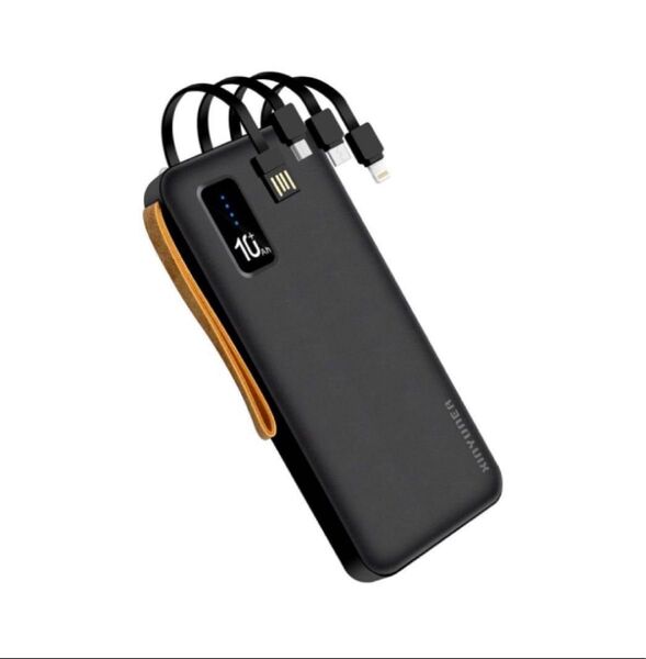 【モバイルバッテリー】12000mAh急速充電 大容量 4ケーブル PSE 新品