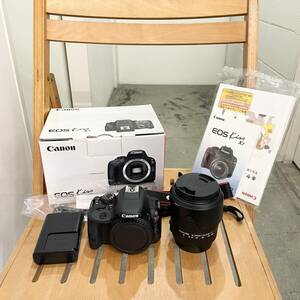 ★Canon EOS Kiss X7 デジタル 一眼レフ カメラ レンズ SIGMA ZOOM 18-200mm 1:3.5-6.3 Ⅱ 充電器 LC-E12 バッテリー LP-E12 管6894