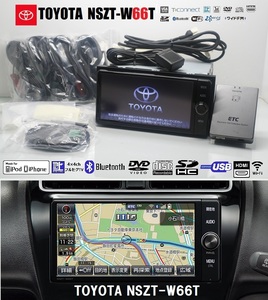 2024年5月更新地図＋連動ETC★トヨタ純正SDナビNSZT-W66T★フルセグTV/DVD/SD/Bluetooth/USB/Wi-Fi/HDMI★アンテナ/配線ケーブル付属あり!