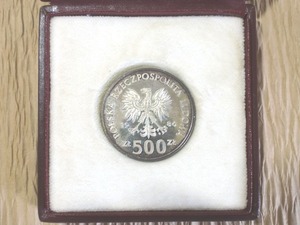 ポーランド　サッカーワールドカップ　1986　記念コイン　500