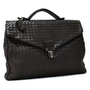 セール ボッテガヴェネタ ビジネスバッグ ブリーフケース 113095 イントレチャート レザー ブラウン BOTTEGA VENETA 1点限定