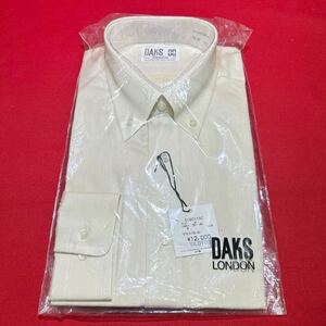 ★送料無料★Mサイズ★未使用品 DAKS LONDON ワイシャツ シャツ 長袖 メンズ 紳士 39-80 クリーム色 日本製 綿100% CHOYA株式会社(06026①F