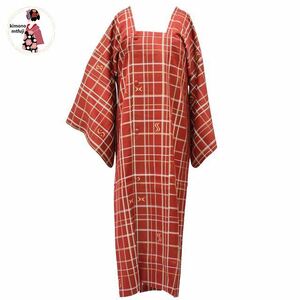 1 jpy rain coat silk red color .. writing sama length 129cm storage sack attaching including in a package possible [kimonomtfuji] 1nfuji44621