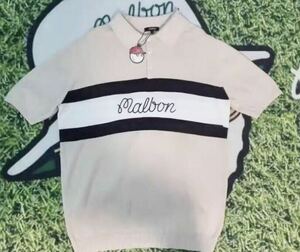 マルボンゴルフ MALBON GOLF 　ポロシャツ　半袖　メンズ　XL ベージュ
