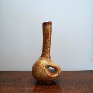Bertoncello Ceramiche d’Arte/Large Vase with Hole/Italy/1960s ベルトンチェロ アートセラミックス イタリア フラワーベース 花器 花瓶