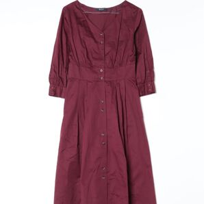 nano・universe ワンピース 七分袖 レッド M