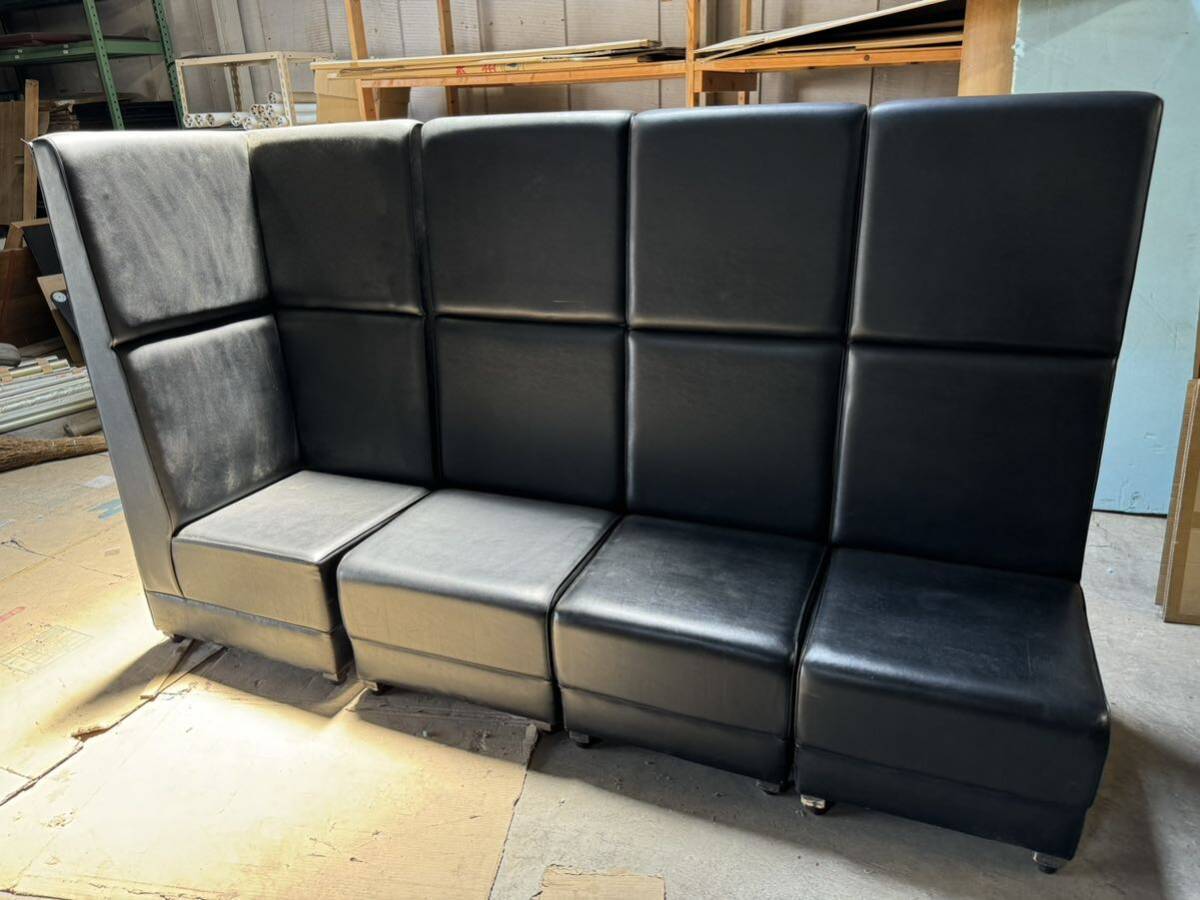 中古品 業務用 パネル付きソファ 4台セット 簡易個室可 仕切り 中古品 業務用 パネル付きソファ 4台セット 簡易個室可 仕切り
