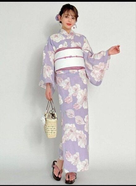 浴衣GRL水彩花柄