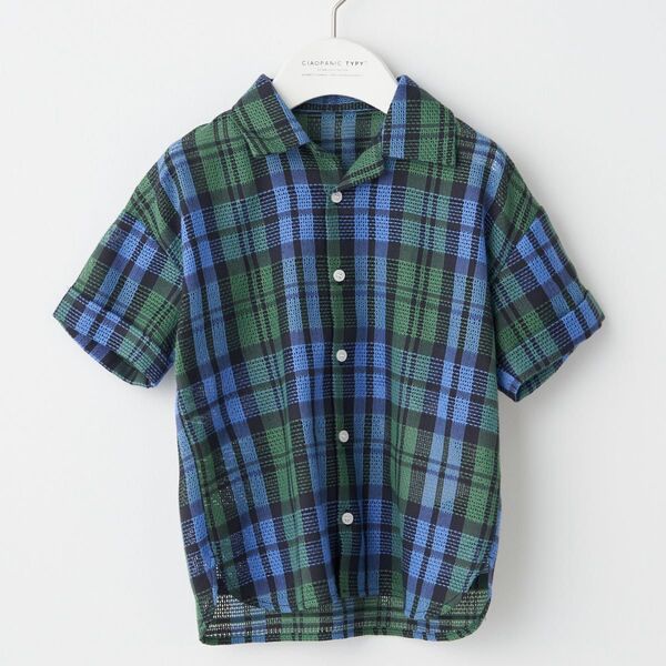 チャオパニックティピー メッシュシャツ チェックシャツ 110-120
