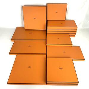 HERMES エルメス 空箱 まとめ 14個 小物用 薄型 中型 オレンジ BOX ボックス 空き箱 保存箱 