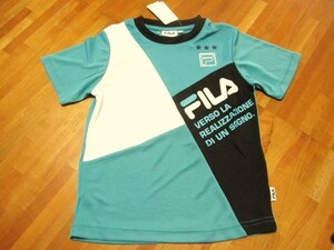 * free shipping * new goods *130*FILA* blue green * short sleeves T-shirt * filler *