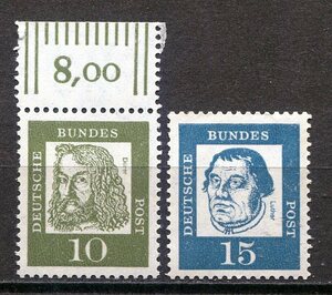 ST-1◇西ドイツ　1961年　人物切手／画家・デューラー他　2種　NH