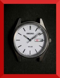 セイコー SEIKO ソーラー SOLAR 3針 デイデイト V158-0AA0 男性用 メンズ 腕時計 x877 稼働品