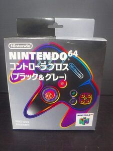 【B0602】 任天堂 ニンテンドー64 コントローラーブロス ブラック＆グレー NUS-005 Nintendo