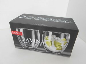 ●BODUM ボダム PAVINA ダブルウォールグラス 250ml 2個セット 4558-10J 断熱 保温 保冷 パヴィーナ 未使用品