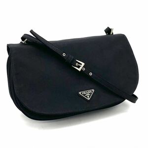 1円 良品 PRADA プラダ 三角ロゴ プレート ナイロン ショルダー バッグ 白タグ58 dD0406H