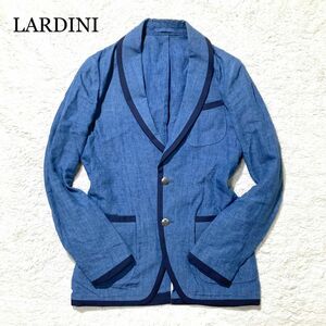 【美品】LARDINI ラルディーニ ジャケット ブルー 青 リネン 44 S