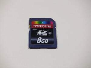 SDHCカード 8GB CLASS10 フォーマット済み 1枚 transcend