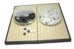 囲碁 囲碁盤 セット 折りたたみ式 ポータブル マグネット石 (中28.5×28.5ｃｍ)