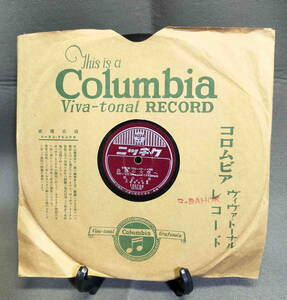 古いレコード　SP盤　レトロ　若鷲の歌　霧島昇、他　軍歌　ジャンク