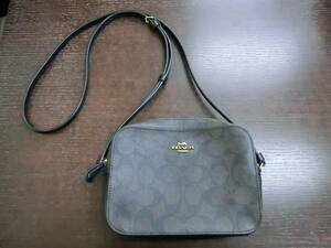  brand festival 1 jpy start! Coach shoulder bag 91677 PVC signature black Brown lady's COACH