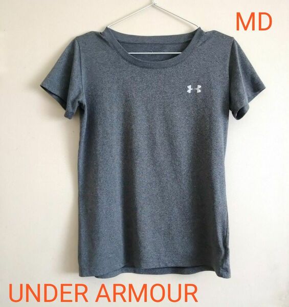 アンダーアーマー 半袖Tシャツ UNDER ARMOUR Tシャツ ヒートギア チャコール