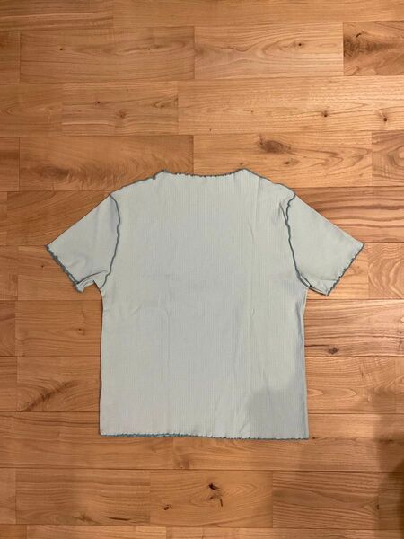 GU ジーユー Tシャツ ピスタチオカラー グリーン XLサイズ リブメロー リブメロウ 半袖
