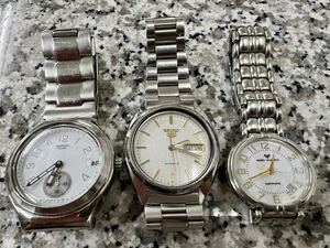 3本まとめ【SEIKO 5 7S26-3040/SWATCH IRONY/MARIO VALENTINO MV-0704】セイコー スウォッチ 腕時計 各種コマ付き