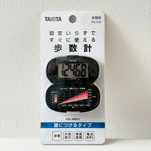 【新品】タニタ 振子式歩数計 万歩計 PD-645-BK ブラック 