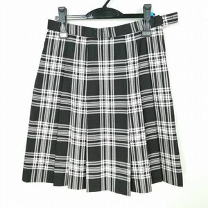 1 jpy school skirt large size winter thing w78- height 56 check Seibu pcs Chiba high school pleat school uniform uniform woman used IN7721
