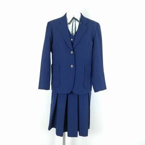 1 иен блейзер лучший юбка шнур Thai верх и низ 5 позиций комплект зима предмет женщина школьная форма средний . средняя школа цветок темно-синий форма б/у разряд C NA7857