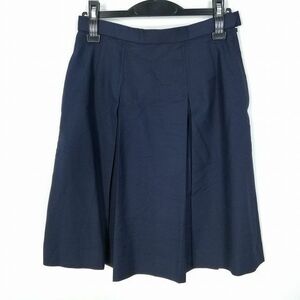 1 jpy school skirt winter thing w69- height 56 navy blue middle . high school pleat school uniform uniform woman used HK8416