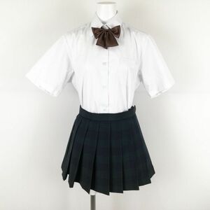 1 иен блуза микро мини-юбка лента верх и низ 3 позиций комплект 160 большой размер лето предмет женщина школьная форма средний . средняя школа белый форма б/у разряд B NA7803