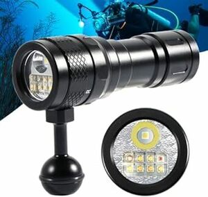 APLOS AP70 diving light 6000 lumen video light 135 times wide beam angle underwater flashlight UV/ red color light etc. 5