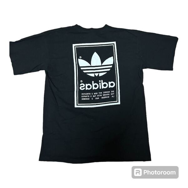 90s DEADSTOCK USA製 adidas プリント Tシャツ L ②