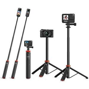 TMOM 130CM insta360 x3自撮り棒 2in1自撮り棒＋三脚の一体型自撮り棒目に見えない Goproアダプター1/4インチネジ 長さ28cm～130cmまで