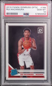 【PSA10】2019-20 Panini Donruss Optic Basketball Rui Hachimura RC NBA 八村塁 ルーキー 鑑定 Gem Mint Wizards