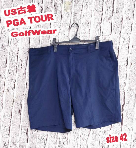 ★送料無料★ ＵＳ古着 PGA TOUR ゴルフウェア ピージーエー ゴルフパンツ メンズ ハーフパンツ size 42