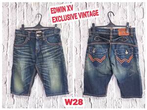 ★送料無料★ EDWIN XV デニムパンツ ハーフパンツ エドウィン ジーンズ EXCLUSIVEVINTAGE DENIM 28インチ