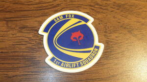 【USAF】SAM FOX 1st AS 米副大統領専用機 エアフォース２第89空輸航空団米特殊任務要人輸送部隊アンドリューズ空軍基地ステッカーデカール