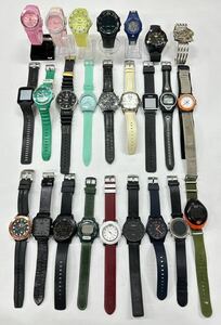メンズ 腕時計 25点 個 セット 大量 GARMIN SUUNTO ice watch adidas ROYAL CROWN 等 まとめて まとめ売り ビッグフェイス H236
