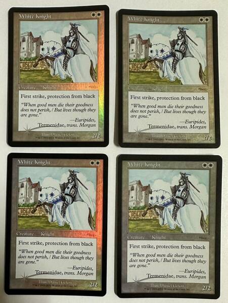 MTG Foil 白騎士 White Knight FNM DCIマーク 4枚セット 送料込