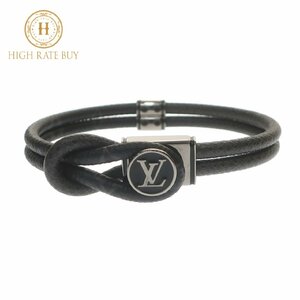 [ unused goods ]LOUIS VUITTON Louis * Vuitton bracele * loop ito monogram Eclipse M6780 BC2242 men's brass re bangle 