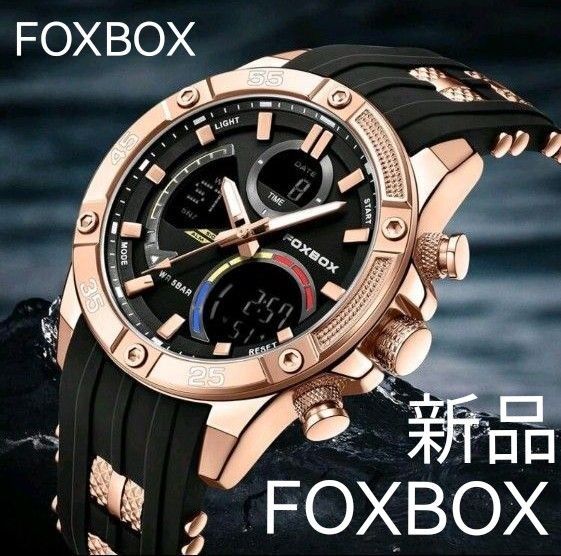 特価中★■ 新品 FOXBOX メンズ 腕時計 デジアナ