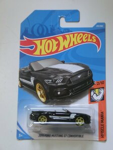 Kml_ZZm062／Hot Wheels ホットウィール：2015 FORD MUSTANG GT CONVERTIBLE　MUSCLE MANIA 【未開封】
