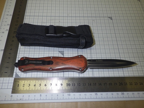 ペーパーナイフ 木製グリップ (A2) 折り畳み ナイフ