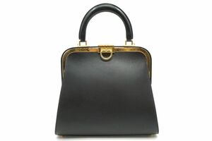 クリスチャン ディオール ハンドバッグ ドクターズ ロゴプレート レザー 黒 ブラック Christian Dior 8637h