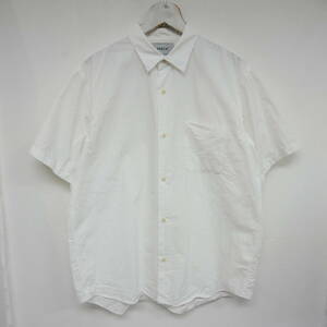 【1円】良好 国内正規 YAECA ヤエカ 12144 BUTTON SHIRT S/S WIDE ボタンシャツ ワイド半袖シャツ WHITE ホワイト 白 XS