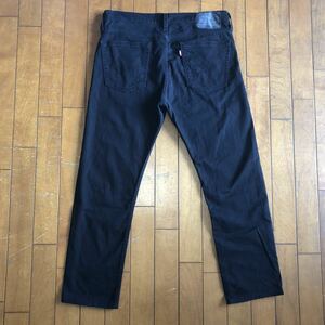 Levi's 510 ストレッチ先染め ブラックテーパードジーンズ W32